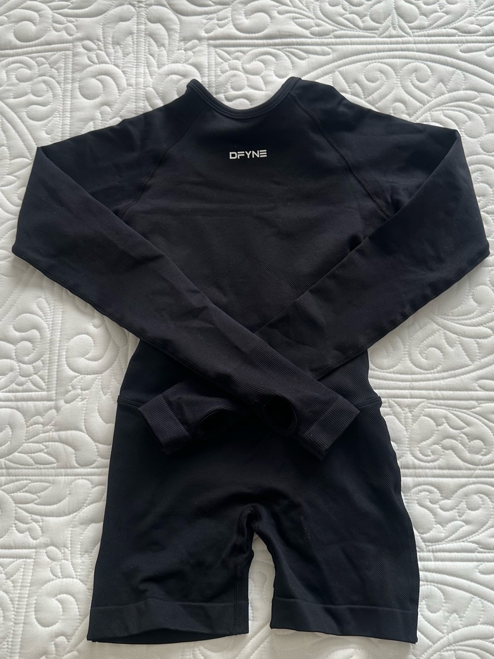 DFYNE Black Long-Sleeve Women’s Bodysuit